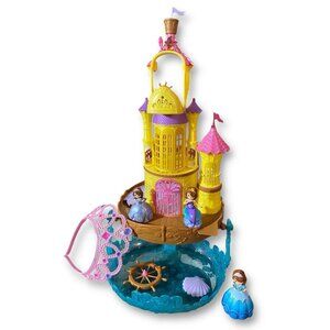 Disney Sofia the First 2-in-1 Sea Palace Castle Mermaid Playset w Tiara Figures